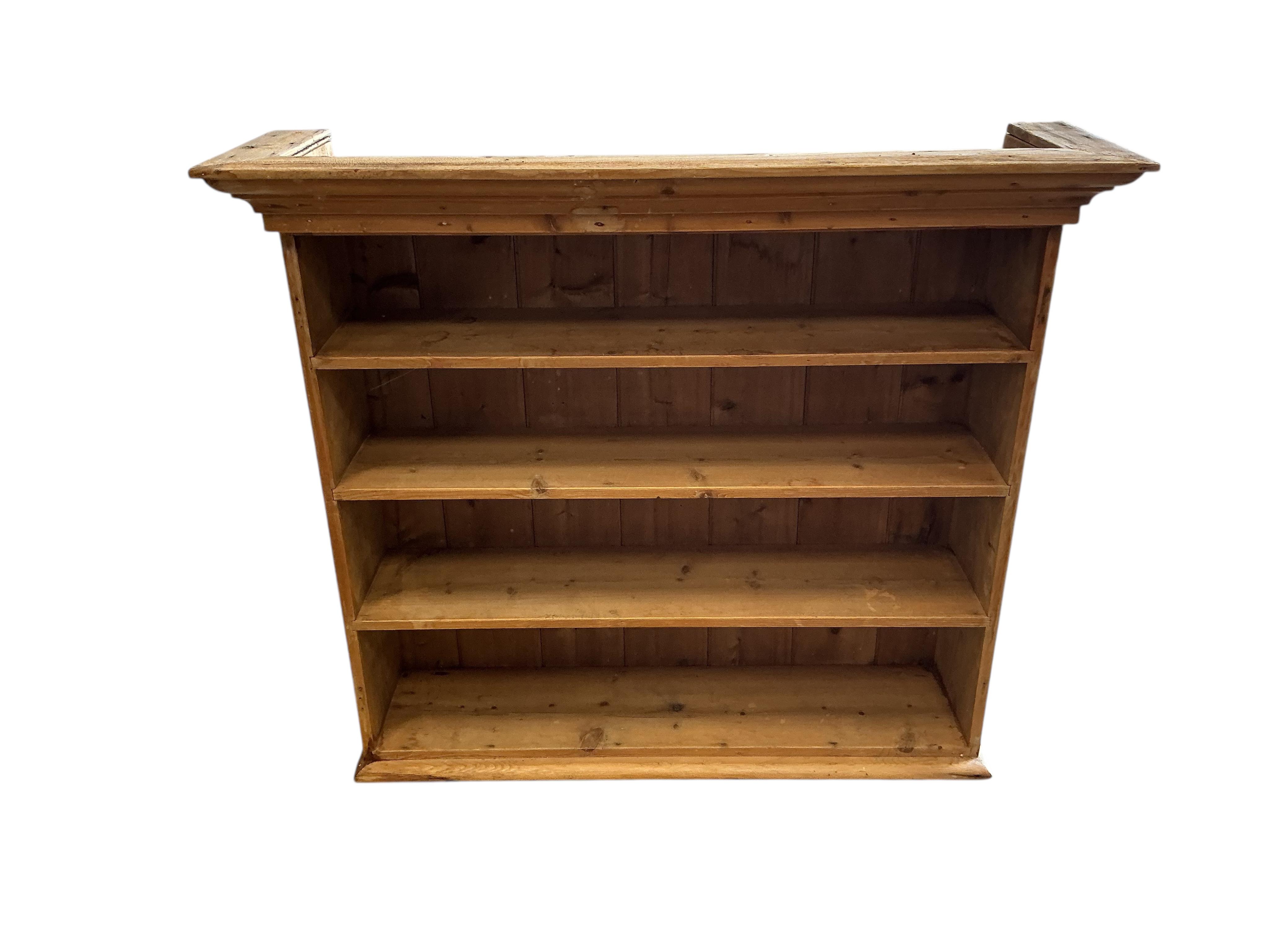 A small Victorian rectangular painted pine table, width 81cm, depth 50cm, height 65cm, together with a pine plate rack